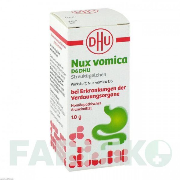 НУКС ВОМИКА (NUX VOMICA) D 6 глобули 10 г - Гомеопатия DHU