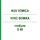 НУКС ВОМИКА (NUX VOMICA) D 60 глобули 10 г - Гомеопатия DHU