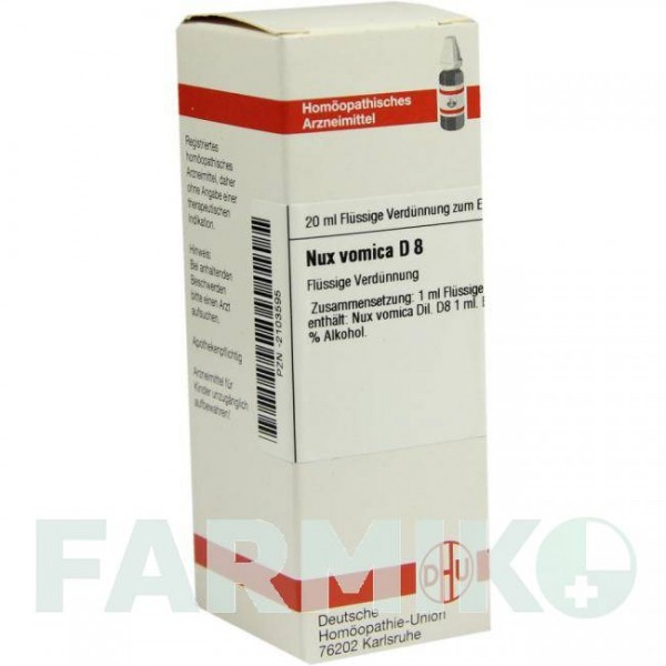 НУКС ВОМИКА (NUX VOMICA) D 8 раствор 20 мл - Гомеопатия DHU