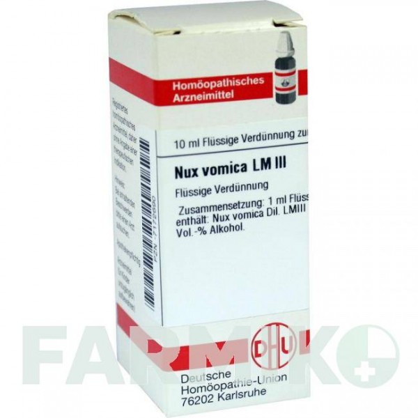 НУКС ВОМИКА (NUX VOMICA) LM III раствор 10 мл - Гомеопатия DHU