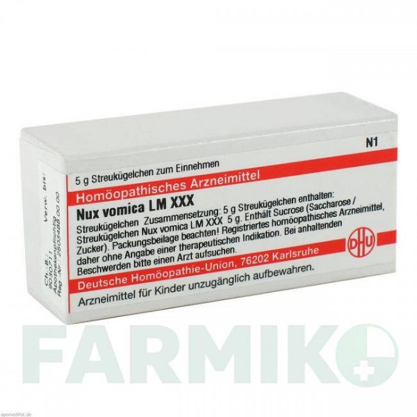 НУКС ВОМИКА (NUX VOMICA) LM XXX глобули 5 г - Гомеопатия DHU