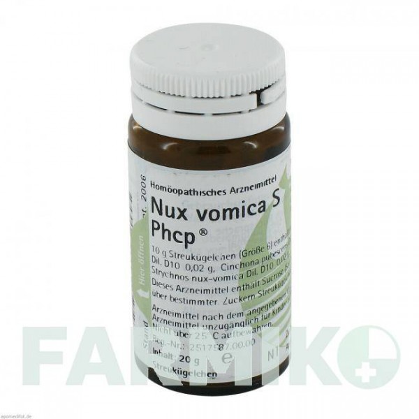 НУКС ВОМИКА (NUX VOMICA) глобули 20 г - Гомеопатия PHONIX LABORATORIUM
