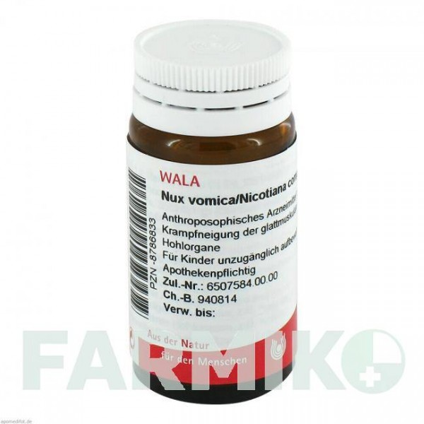 НУКС ВОМІКА (NUX VOMICA) глобули 20 г - Гомеопатія WALA HEILMITTEL