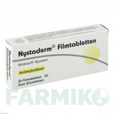 НИСТАДЕРМ (NYSTADERM) таблетки 20 шт - Нистатин DERMAPHARM