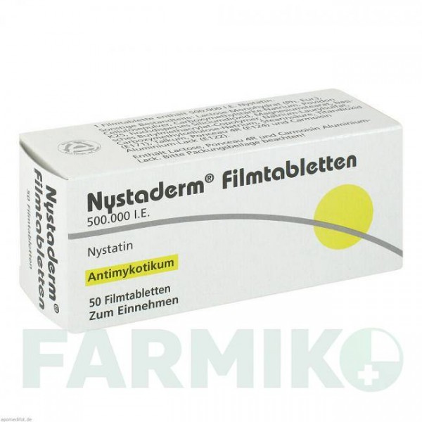 НИСТАДЕРМ (NYSTADERM) таблетки 50 шт - Нистатин DERMAPHARM