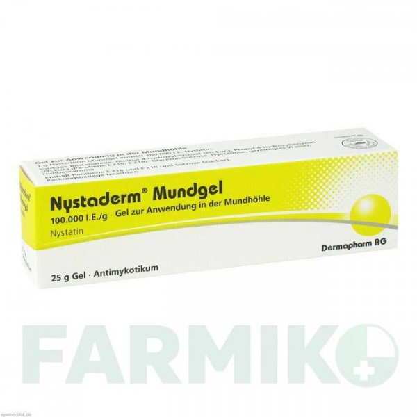 НИСТАДЕРМ (NYSTADERM) гель 25 г - Нистатин DERMAPHARM