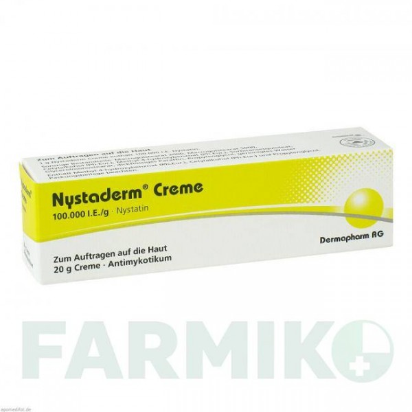 НИСТАДЕРМ (NYSTADERM) крем 20 г - Нистатин DERMAPHARM