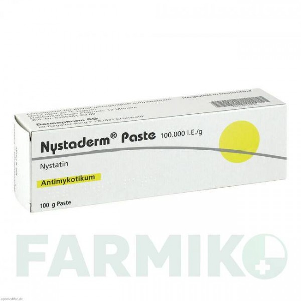 НІСТАДЕРМ (NYSTADERM) паста 100 г - Ністатин DERMAPHARM