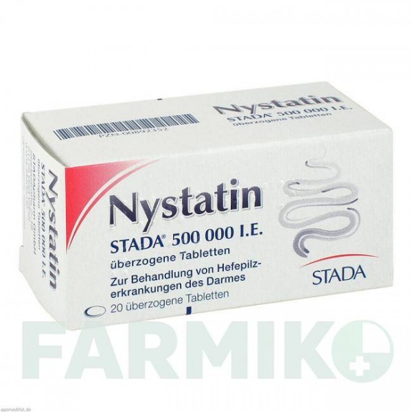 НИСТАТИН (NYSTATIN) 500000 МЕ таблетки 20 шт - Нистатин STADA