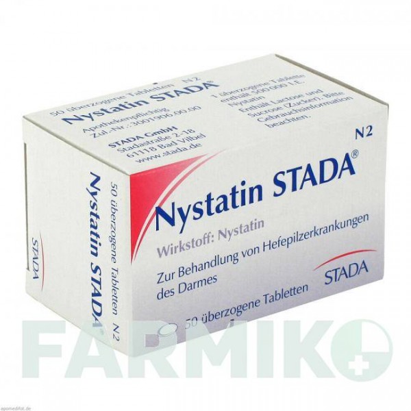 НИСТАТИН (NYSTATIN) 500000 МЕ таблетки 50 шт - Нистатин STADA