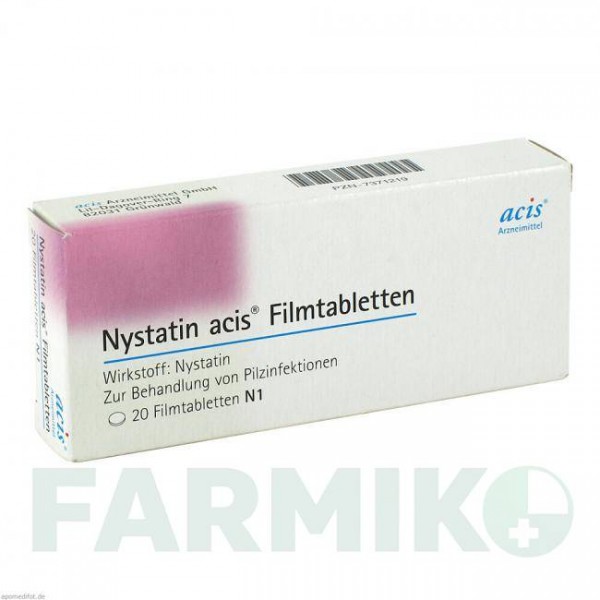 НИСТАТИН (NYSTATIN) таблетки 20 шт - Нистатин ACIS