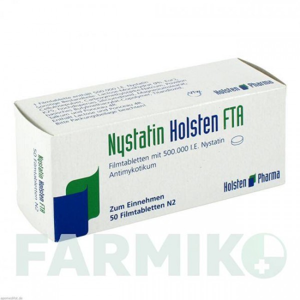 НИСТАТИН (NYSTATIN) таблетки 50 шт - Нистатин HOLSTEN PHARMA
