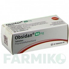 ОБЗИДАН (OBSIDAN) 40 мг таблетки 30 шт - Пропранолол PUREN PHARMA