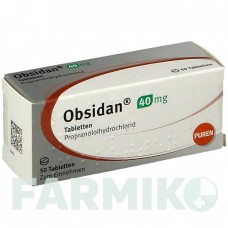 ОБЗИДАН (OBSIDAN) 40 мг таблетки 50 шт - Пропранолол PUREN PHARMA