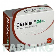 ОБЗИДАН (OBSIDAN) 40 мг таблетки 100 шт - Пропранолол PUREN PHARMA