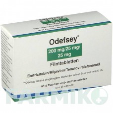 ОДЕФСЕЙ (ODEFSEY) 200 мг/25 мг/25 мг таблетки 30 шт - Эмтрицитабин, Тенофовир, Рилпивирин KOHLPHARMA