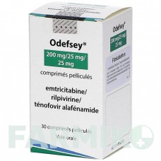 ОДЕФСЕЙ (ODEFSEY) 200 мг/25 мг/25 мг таблетки 30 шт - Эмтрицитабин, Тенофовир, Рилпивирин PARANOVA PACK