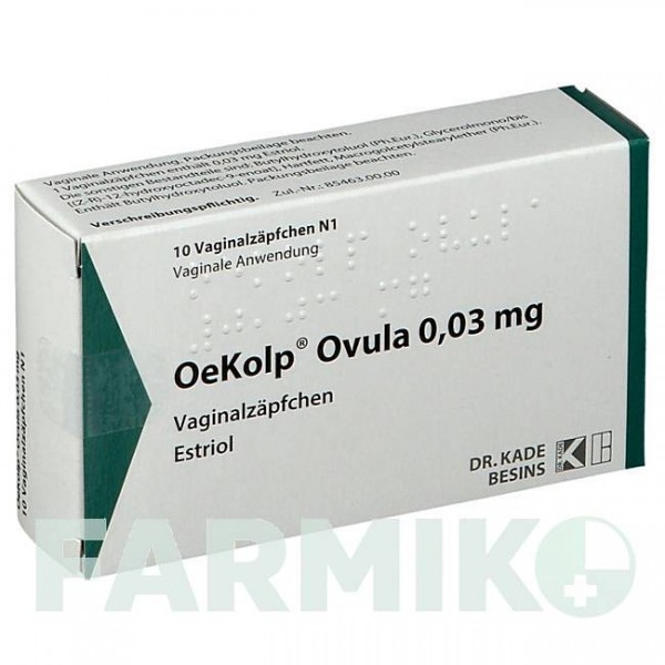 ЭКОЛП (OEKOLP) 0,03 мг суппозитории 10 шт - Эстриол BESINS HEALTHCARE
