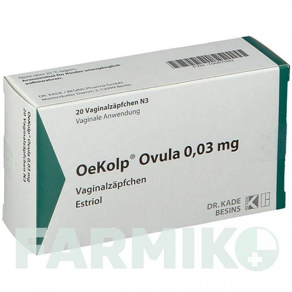 ЭКОЛП (OEKOLP) 0,03 мг суппозитории 20 шт - Эстриол BESINS HEALTHCARE