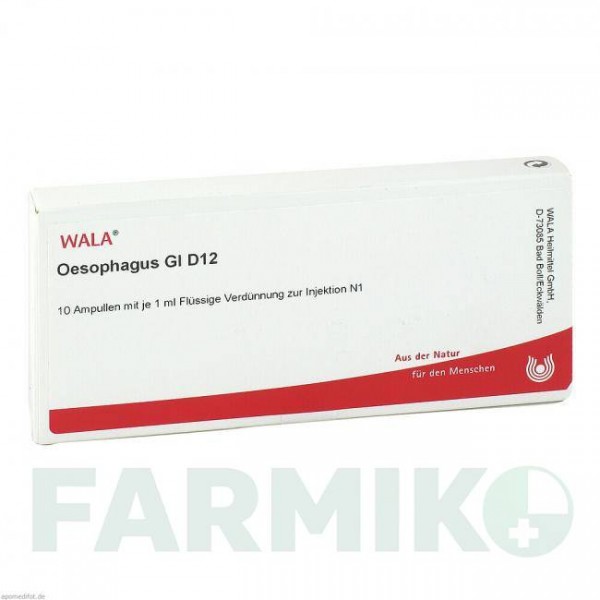 ЭЗОФАГУС (OESOPHAGUS) D 12 ампулы 10x1 мл - Гомеопатия WALA HEILMITTEL
