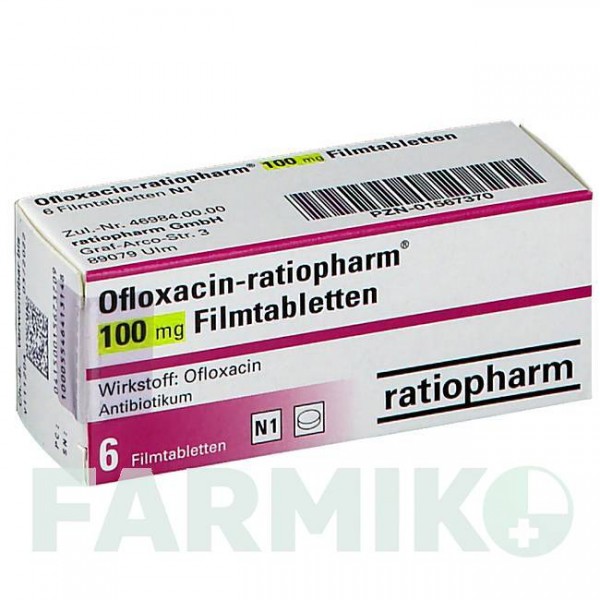 ОФЛОКСАЦИН (OFLOXACIN) 100 мг таблетки 6 шт - Офлоксацин RATIOPHARM