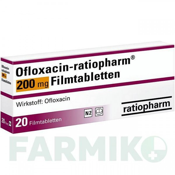 ОФЛОКСАЦИН (OFLOXACIN) 200 мг таблетки 20 шт - Офлоксацин RATIOPHARM