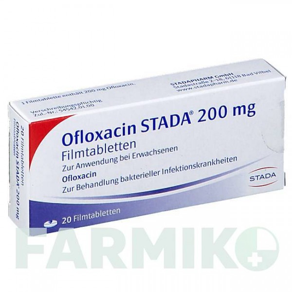 ОФЛОКСАЦИН (OFLOXACIN) 200 мг таблетки 20 шт - Офлоксацин STADAPHARM