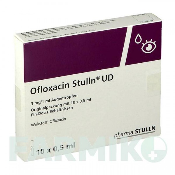 ОФЛОКСАЦИН (OFLOXACIN) 3 мг/1 мл капли 10x0,5 мл - Офлоксацин PHARMA STULLN