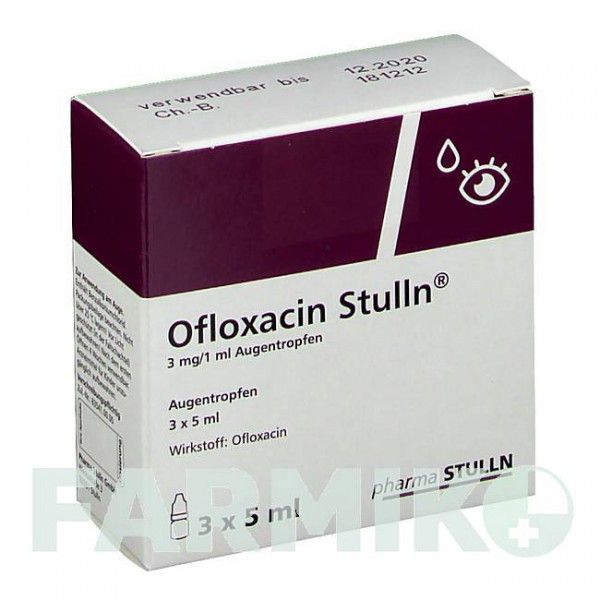 ОФЛОКСАЦИН (OFLOXACIN) 3 мг/1 мл краплі 3x5 мл - Офлоксацин PHARMA STULLN