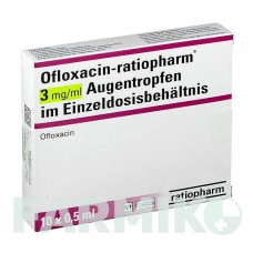 ОФЛОКСАЦИН (OFLOXACIN) 3 мг/мл капли 10x0,5 мл - Офлоксацин RATIOPHARM