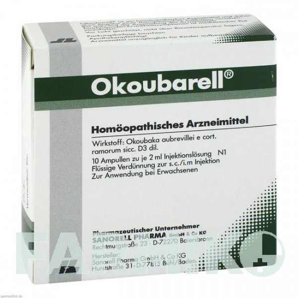 ОКУБАРЕЛЛЬ (OKOUBARELL) ампулы 10x2 мл - Гомеопатия SANORELL PHARMA