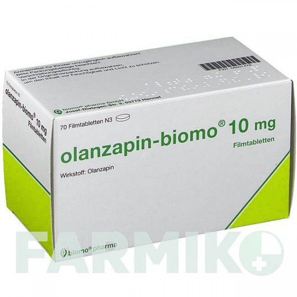 ОЛАНЗАПІН (OLANZAPIN) 10 мг таблетки 70 шт - Оланзапін BIOMO PHARMA