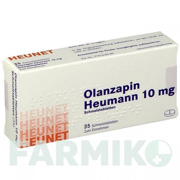 ОЛАНЗАПІН (OLANZAPIN) 10 мг таблетки 35 шт - Оланзапін HEUNET PHARMA