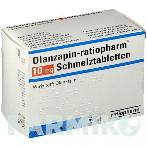 ОЛАНЗАПИН (OLANZAPIN) 10 мг таблетки 70 шт - Оланзапин RATIOPHARM