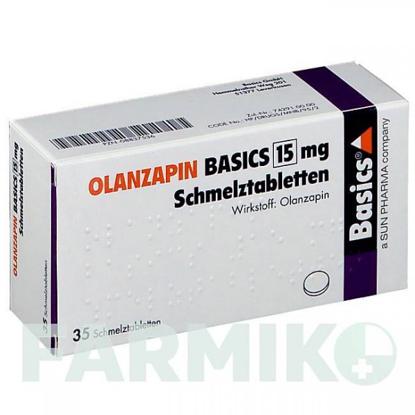 ОЛАНЗАПІН (OLANZAPIN) 15 мг таблетки 35 шт - Оланзапін BASICS