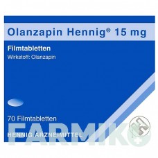 ОЛАНЗАПІН (OLANZAPIN) 15 мг таблетки 35 шт - Оланзапін HENNIG