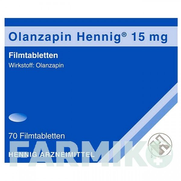 ОЛАНЗАПИН (OLANZAPIN) 15 мг таблетки 70 шт - Оланзапин HENNIG