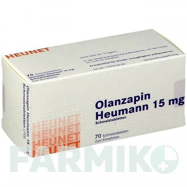 ОЛАНЗАПІН (OLANZAPIN) 15 мг таблетки 35 шт - Оланзапін HEUNET PHARMA