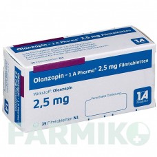 ОЛАНЗАПІН (OLANZAPIN) 2,5 мг таблетки 35 шт - Оланзапін 1 A PHARMA