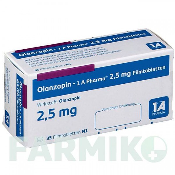 ОЛАНЗАПИН (OLANZAPIN) 2,5 мг таблетки 35 шт - Оланзапин 1 A PHARMA