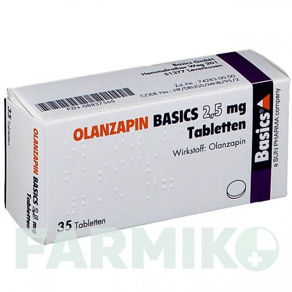 ОЛАНЗАПІН (OLANZAPIN) 2,5 мг таблетки 35 шт - Оланзапін BASICS