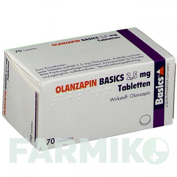 ОЛАНЗАПИН (OLANZAPIN) 2,5 мг таблетки 70 шт - Оланзапин BASICS