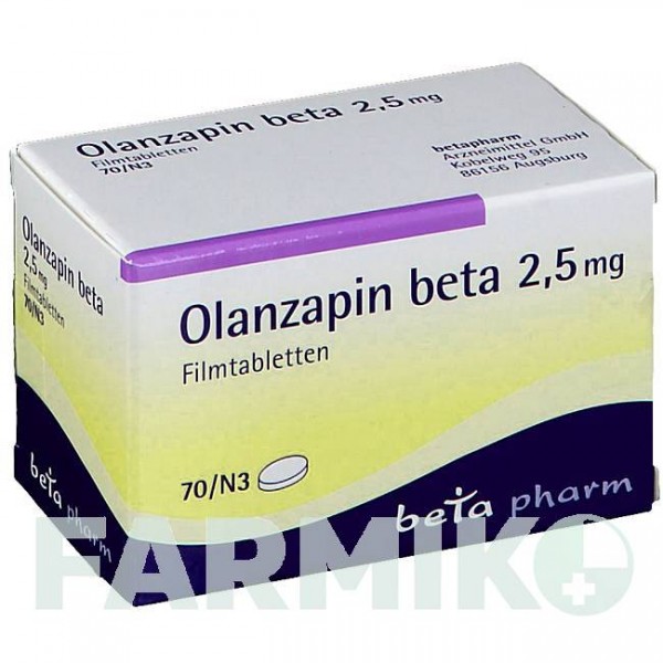 ОЛАНЗАПИН (OLANZAPIN) 2,5 мг таблетки 70 шт - Оланзапин BETAPHARM