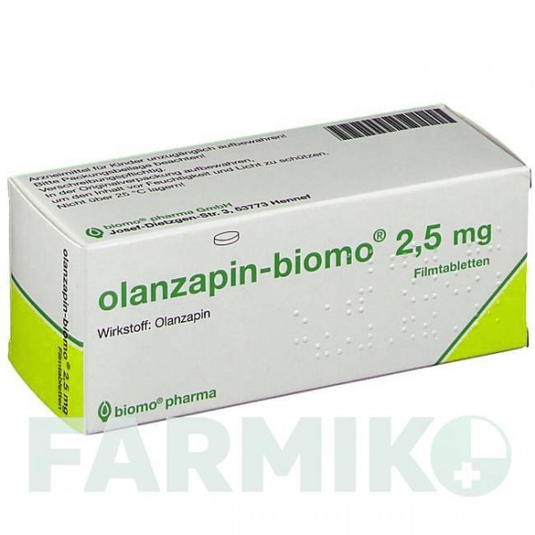 ОЛАНЗАПІН (OLANZAPIN) 2,5 мг таблетки 35 шт - Оланзапін BIOMO PHARMA