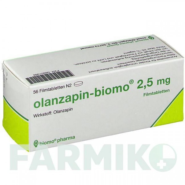 ОЛАНЗАПИН (OLANZAPIN) 2,5 мг таблетки 56 шт - Оланзапин BIOMO PHARMA