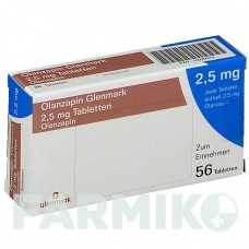 ОЛАНЗАПІН (OLANZAPIN) 2,5 мг таблетки 56 шт - Оланзапін GLENMARK