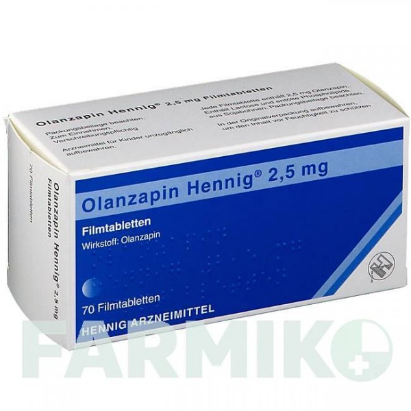 ОЛАНЗАПІН (OLANZAPIN) 2,5 мг таблетки 70 шт - Оланзапін HENNIG