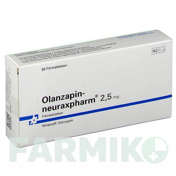 ОЛАНЗАПІН (OLANZAPIN) 2,5 мг таблетки 56 шт - Оланзапін NEURAXPHARM
