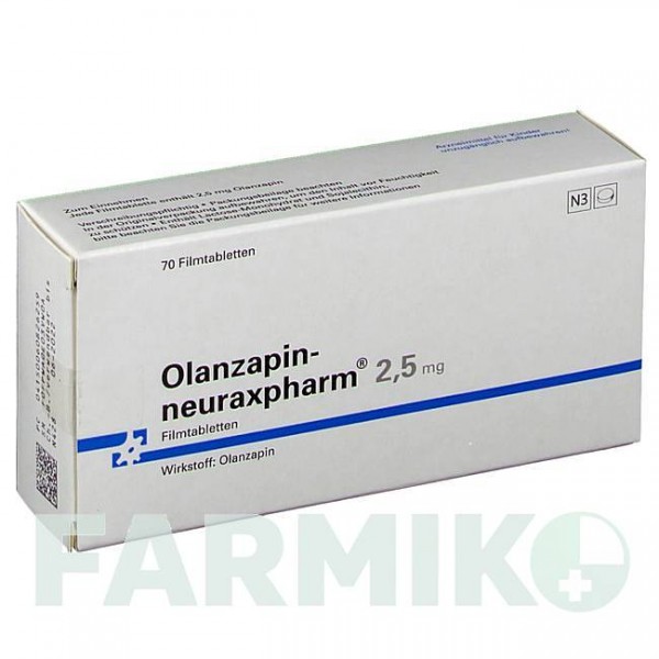 ОЛАНЗАПИН (OLANZAPIN) 2,5 мг таблетки 70 шт - Оланзапин NEURAXPHARM