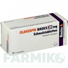 ОЛАНЗАПІН (OLANZAPIN) 20 мг таблетки 56 шт - Оланзапін BASICS